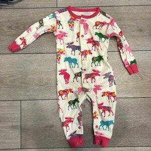 Little Blue House moose pajamas 6-12mo